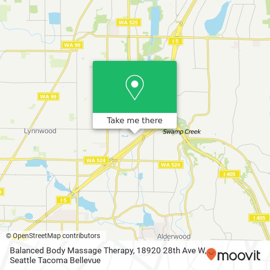 Mapa de Balanced Body Massage Therapy, 18920 28th Ave W