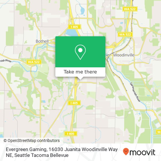 Evergreen Gaming, 16030 Juanita Woodinville Way NE map