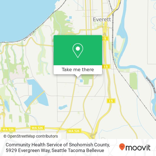 Mapa de Community Health Service of Snohomish County, 5929 Evergreen Way