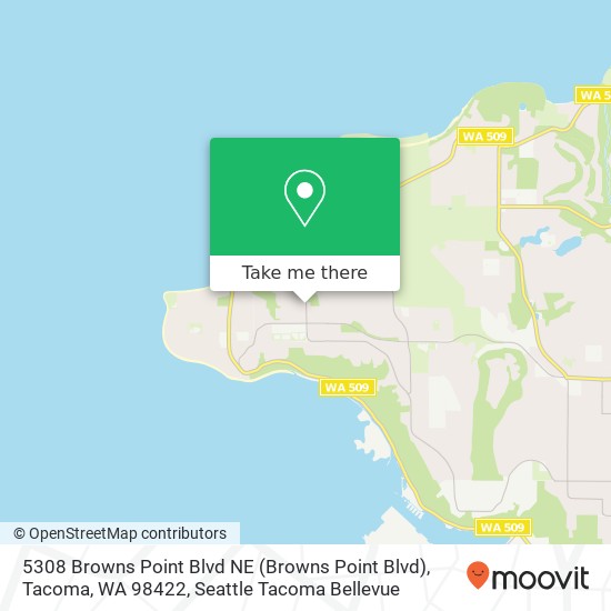 Mapa de 5308 Browns Point Blvd NE (Browns Point Blvd), Tacoma, WA 98422