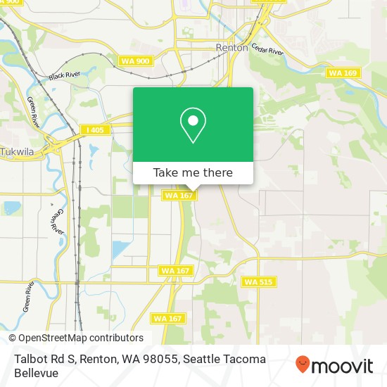 Mapa de Talbot Rd S, Renton, WA 98055