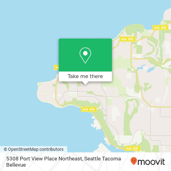 Mapa de 5308 Port View Place Northeast, 5308 Port View Pl NE, Tacoma, WA 98422, USA