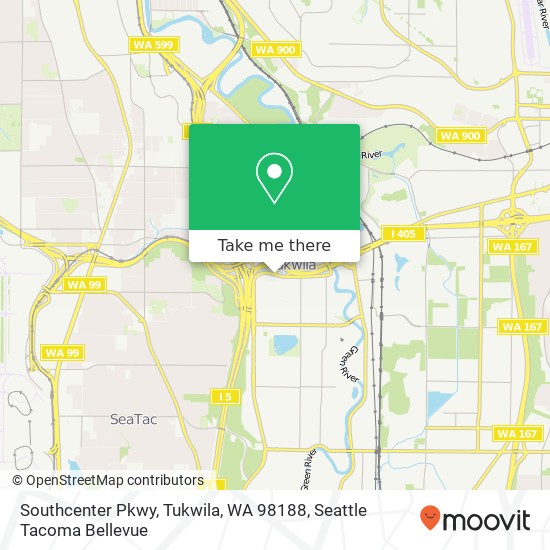 Mapa de Southcenter Pkwy, Tukwila, WA 98188