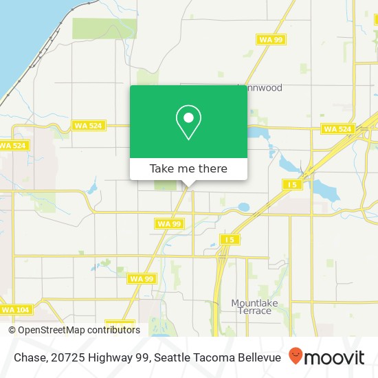 Chase, 20725 Highway 99 map