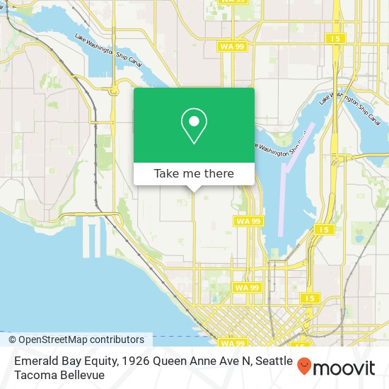 Mapa de Emerald Bay Equity, 1926 Queen Anne Ave N