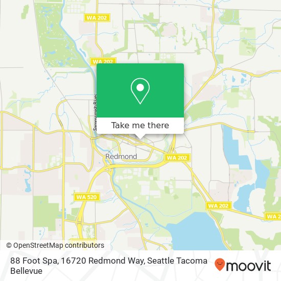 88 Foot Spa, 16720 Redmond Way map