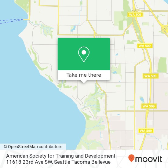 Mapa de American Society for Training and Development, 11618 23rd Ave SW