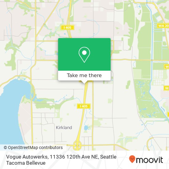 Mapa de Vogue Autowerks, 11336 120th Ave NE