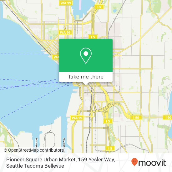 Pioneer Square Urban Market, 159 Yesler Way map