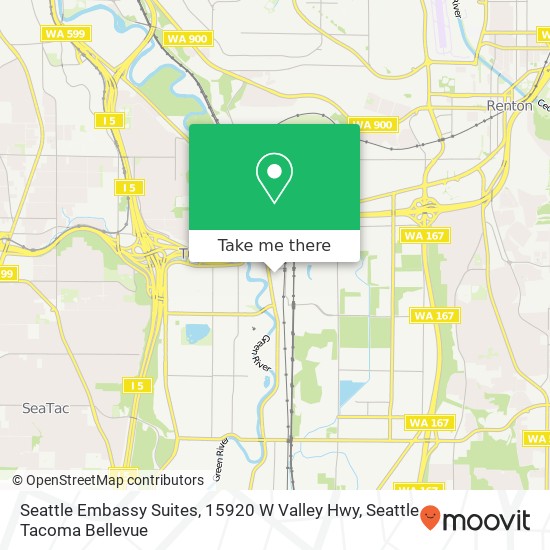 Seattle Embassy Suites, 15920 W Valley Hwy map