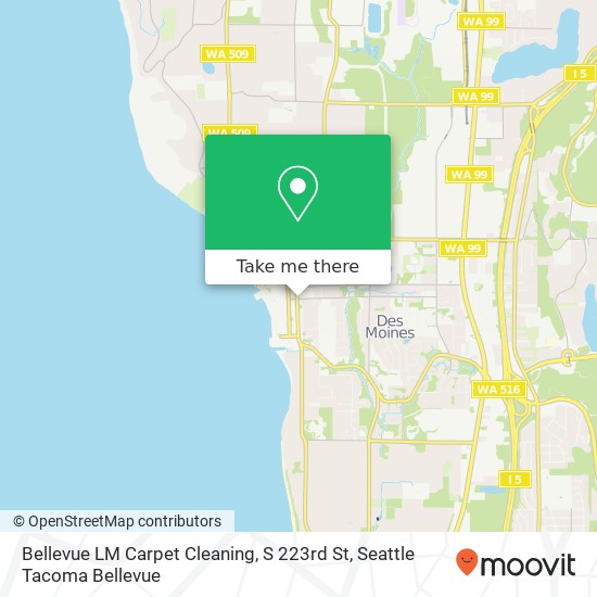 Bellevue LM Carpet Cleaning, S 223rd St map