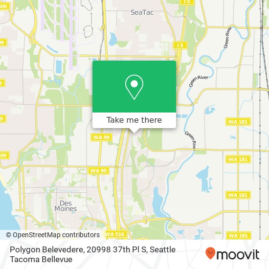 Polygon Belevedere, 20998 37th Pl S map