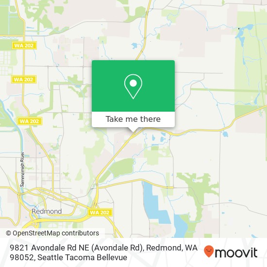 Mapa de 9821 Avondale Rd NE (Avondale Rd), Redmond, WA 98052