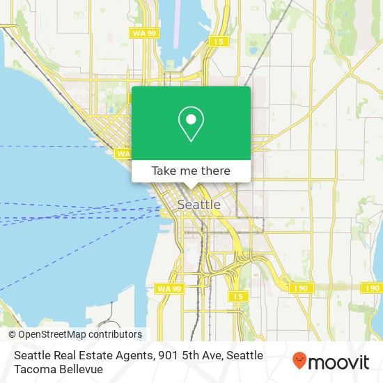 Mapa de Seattle Real Estate Agents, 901 5th Ave