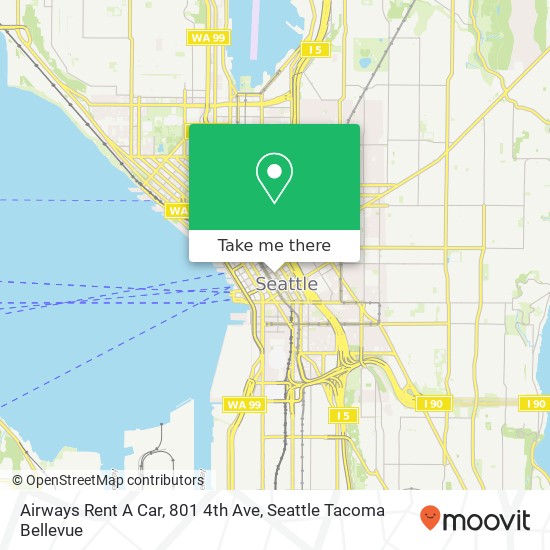 Mapa de Airways Rent A Car, 801 4th Ave