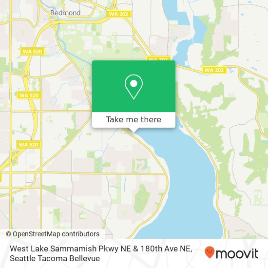 West Lake Sammamish Pkwy NE & 180th Ave NE map