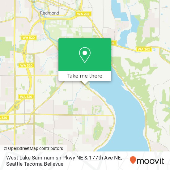 Mapa de West Lake Sammamish Pkwy NE & 177th Ave NE