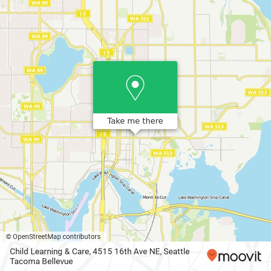 Child Learning & Care, 4515 16th Ave NE map