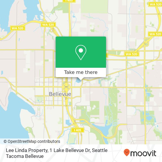 Lee Linda Property, 1 Lake Bellevue Dr map