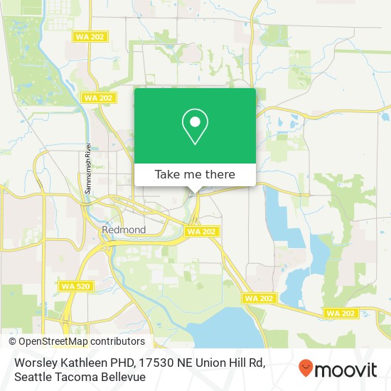Mapa de Worsley Kathleen PHD, 17530 NE Union Hill Rd