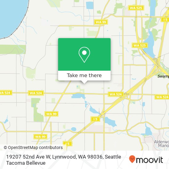 Mapa de 19207 52nd Ave W, Lynnwood, WA 98036