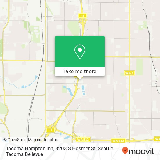 Mapa de Tacoma Hampton Inn, 8203 S Hosmer St