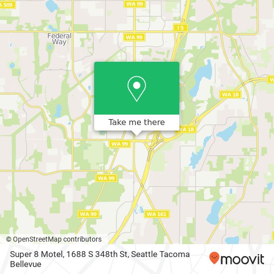 Mapa de Super 8 Motel, 1688 S 348th St