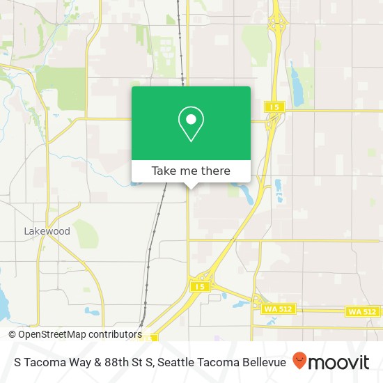 S Tacoma Way & 88th St S map