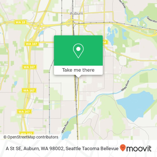 Mapa de A St SE, Auburn, WA 98002