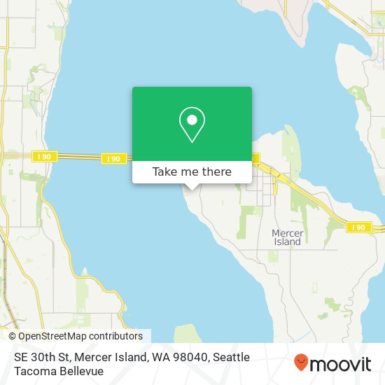 SE 30th St, Mercer Island, WA 98040 map