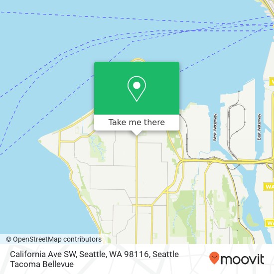 Mapa de California Ave SW, Seattle, WA 98116