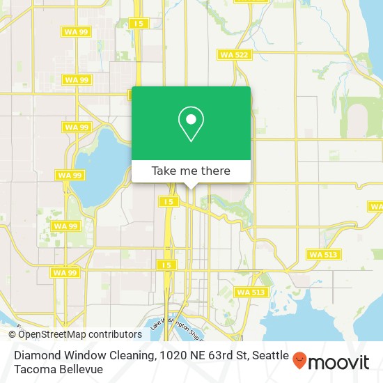 Mapa de Diamond Window Cleaning, 1020 NE 63rd St