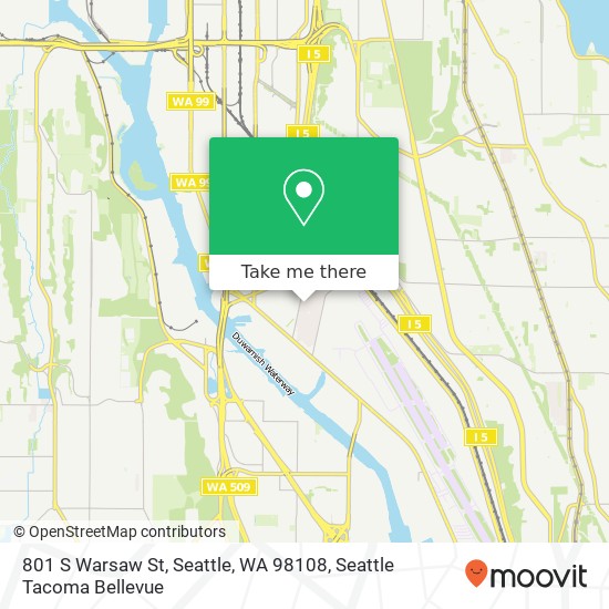 Mapa de 801 S Warsaw St, Seattle, WA 98108