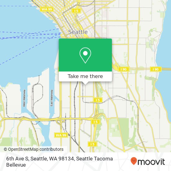 Mapa de 6th Ave S, Seattle, WA 98134