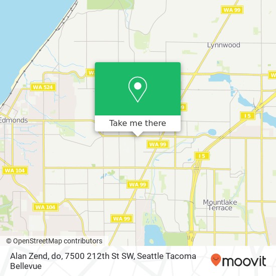 Mapa de Alan Zend, do, 7500 212th St SW