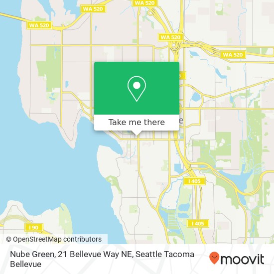 Nube Green, 21 Bellevue Way NE map
