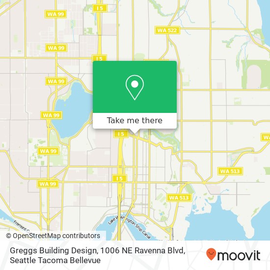 Mapa de Greggs Building Design, 1006 NE Ravenna Blvd