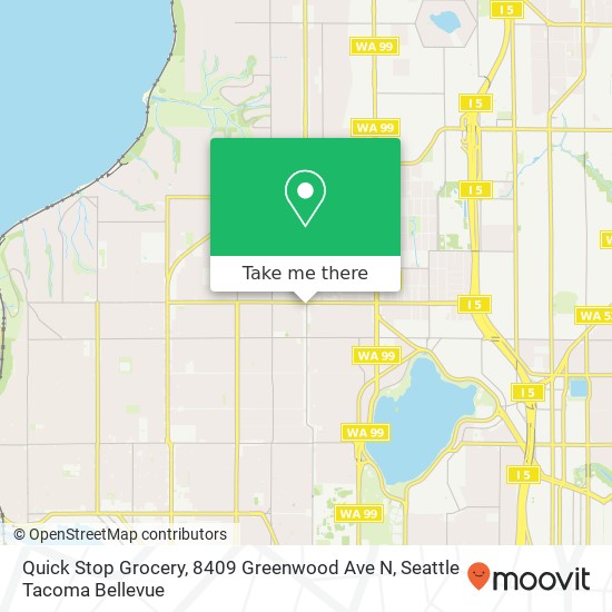 Mapa de Quick Stop Grocery, 8409 Greenwood Ave N