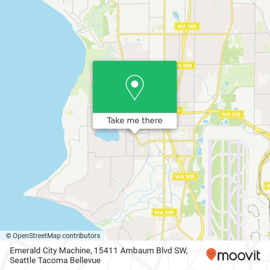 Emerald City Machine, 15411 Ambaum Blvd SW map