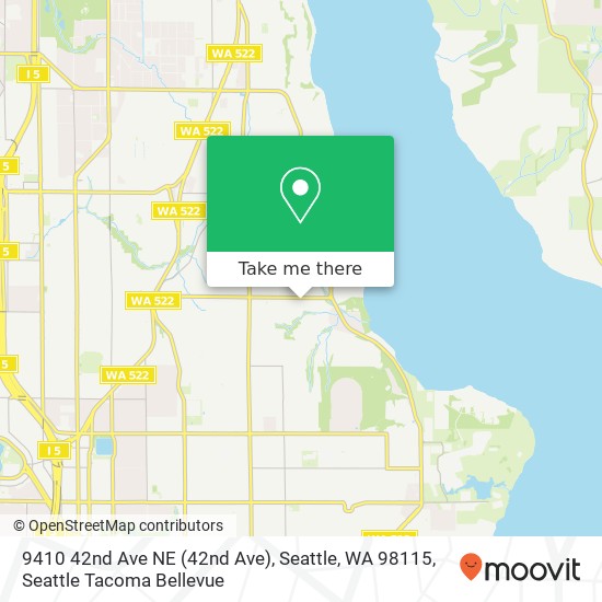 Mapa de 9410 42nd Ave NE (42nd Ave), Seattle, WA 98115