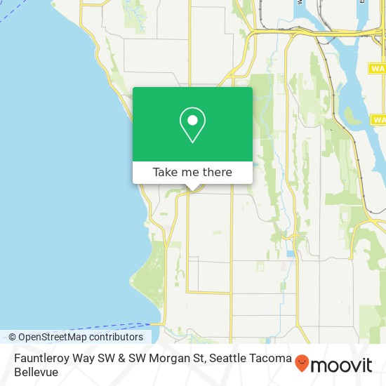 Mapa de Fauntleroy Way SW & SW Morgan St