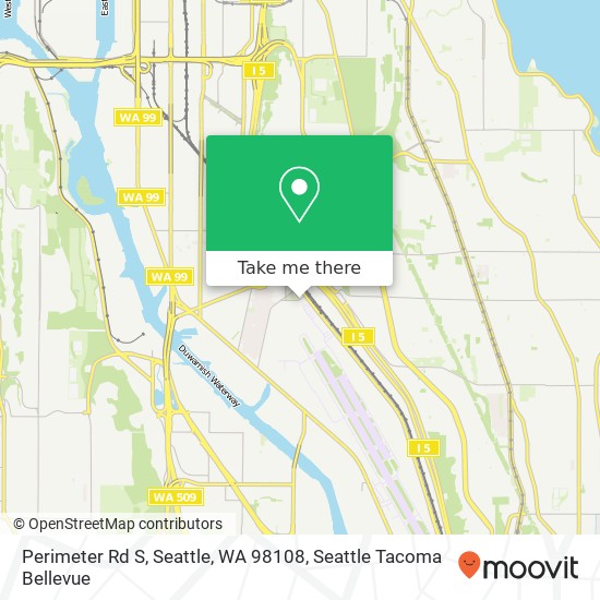 Perimeter Rd S, Seattle, WA 98108 map