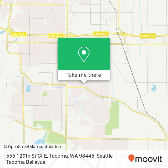 Mapa de 555 129th St Ct E, Tacoma, WA 98445