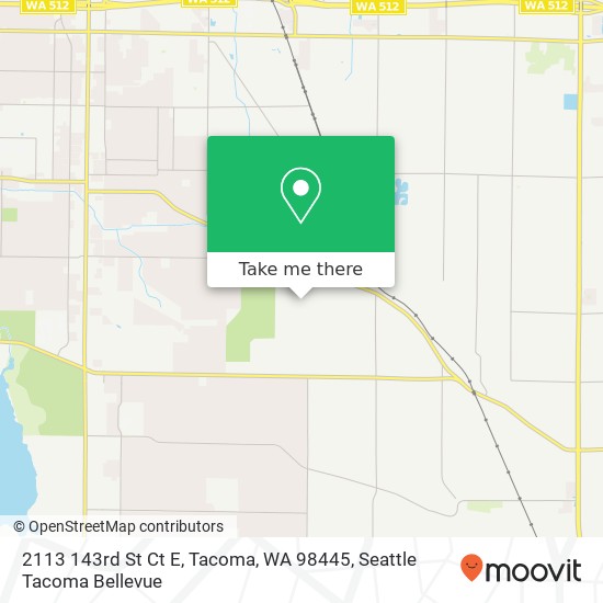 Mapa de 2113 143rd St Ct E, Tacoma, WA 98445