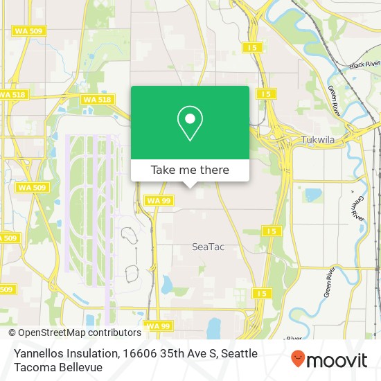 Mapa de Yannellos Insulation, 16606 35th Ave S