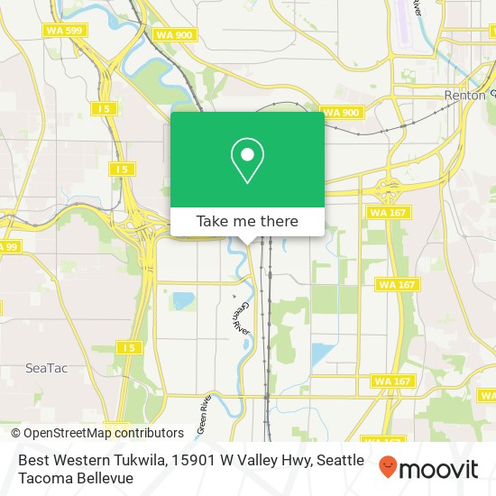 Best Western Tukwila, 15901 W Valley Hwy map