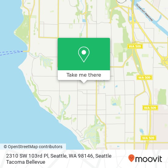 Mapa de 2310 SW 103rd Pl, Seattle, WA 98146
