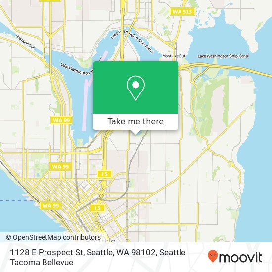 Mapa de 1128 E Prospect St, Seattle, WA 98102