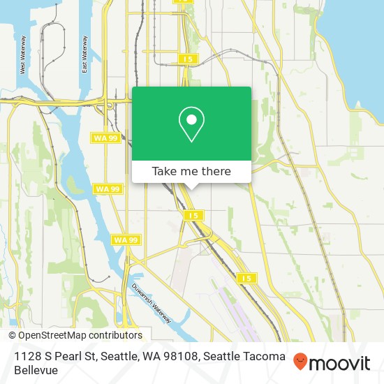 Mapa de 1128 S Pearl St, Seattle, WA 98108