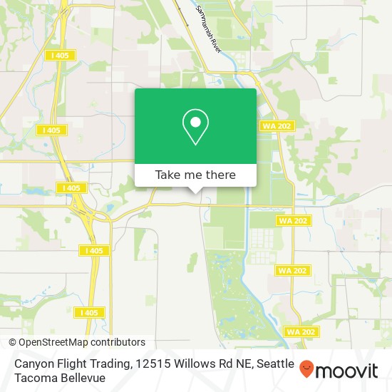 Mapa de Canyon Flight Trading, 12515 Willows Rd NE